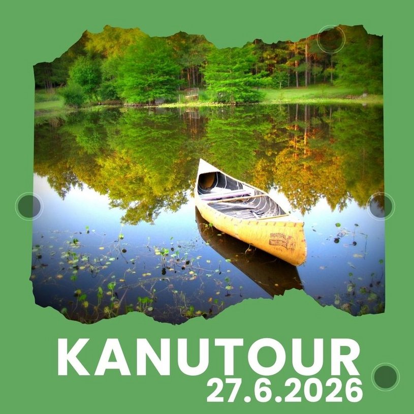 Kanutour am 27.6.2026. Klicke für mehr Informationen.
