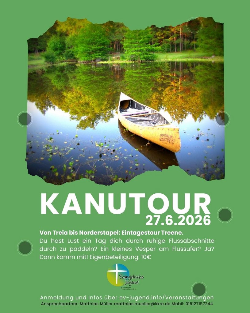 Flyer für die Kanutour